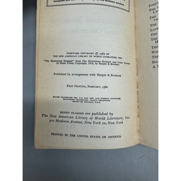 The Mysterious Stranger And Other Stories By Mark Twain 1968 Paperback Book READ - Picture 6 of 6